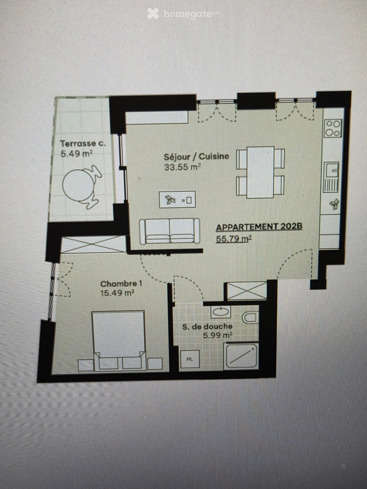 2 rooms apartment, photo 3 of 5