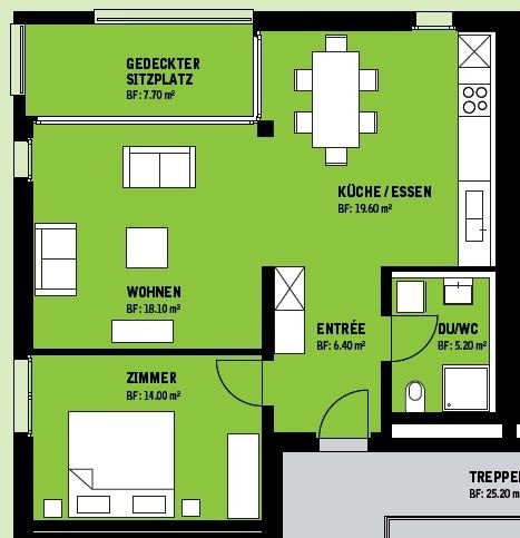 2 ½ pièces appartement