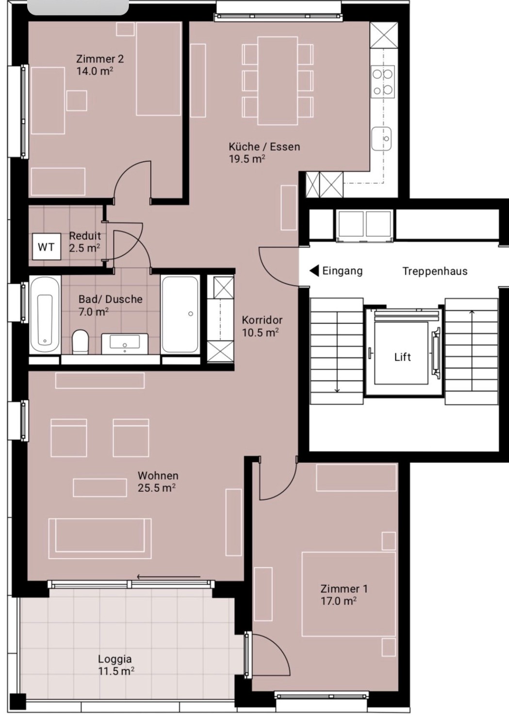 3 ½ rooms apartment