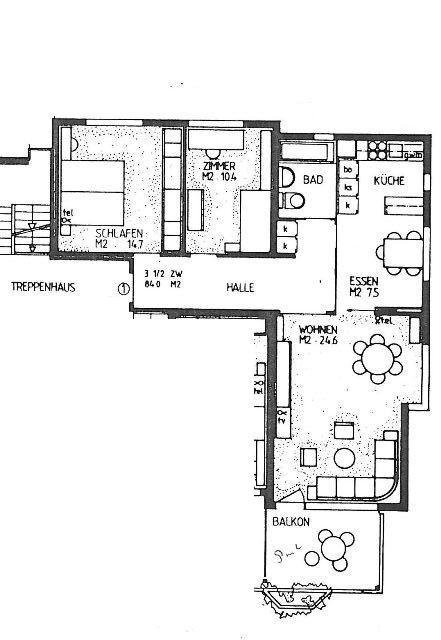 3 ½ rooms apartment
