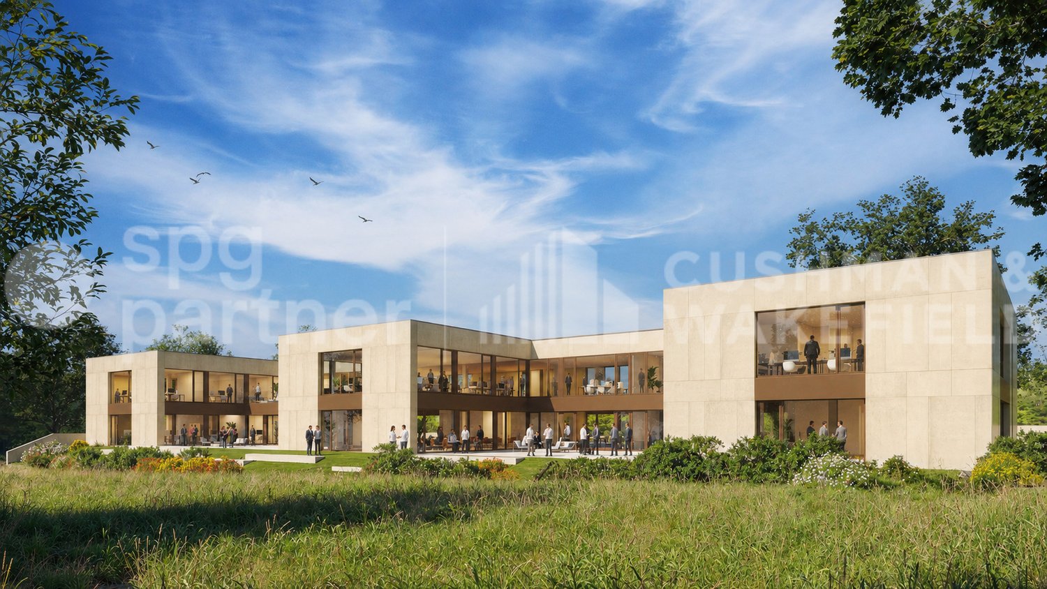 600m² office