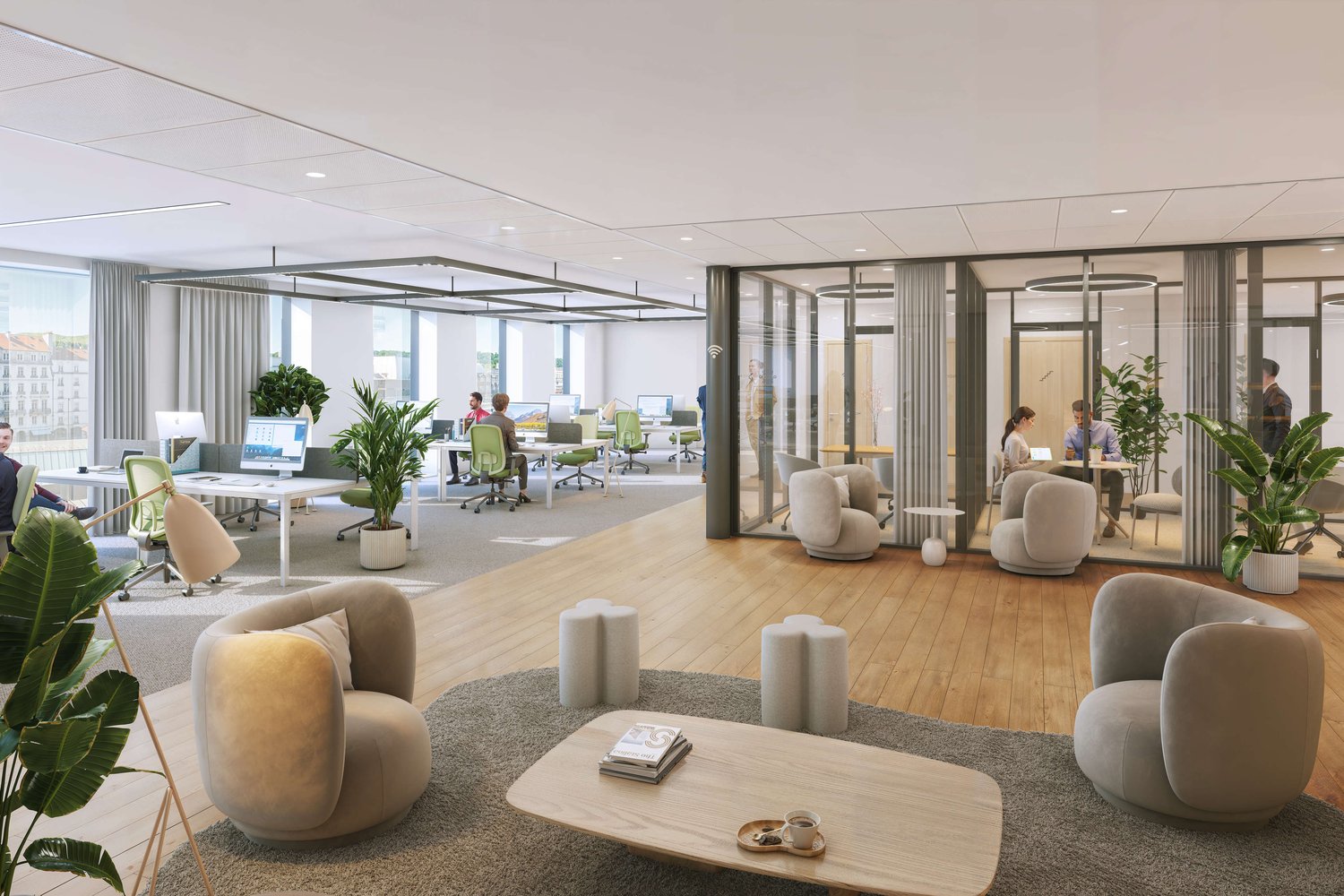 1620m² office