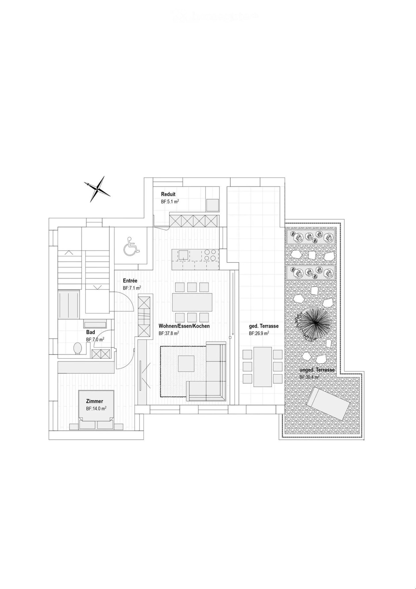 Appartement de 1 ½ pièces