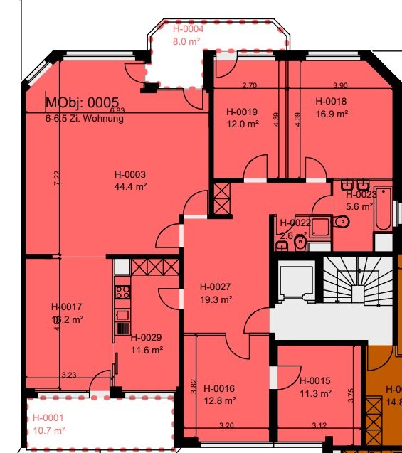 Appartement de 3 pièces