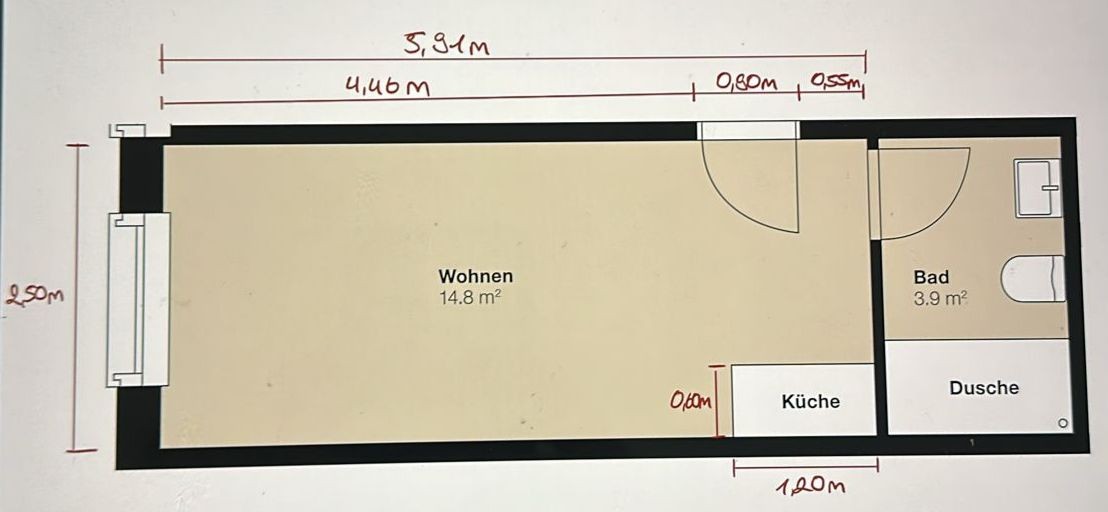 1 room apartment, photo 6 of 6
