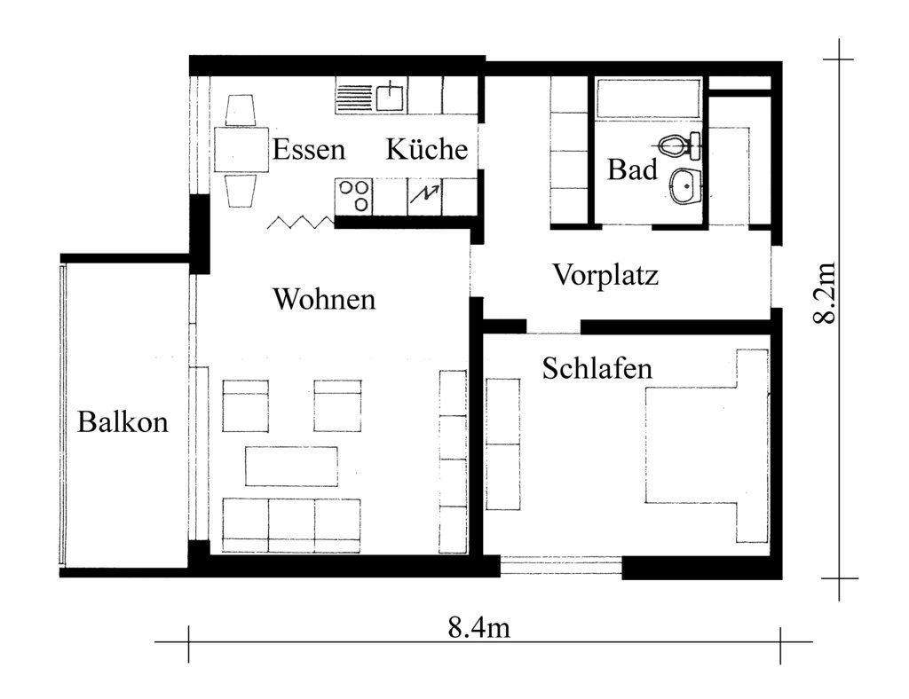 Appartement de 2 ½ pièces