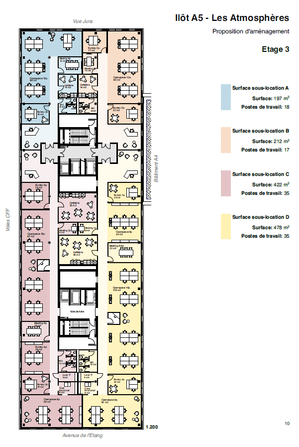 425m² office