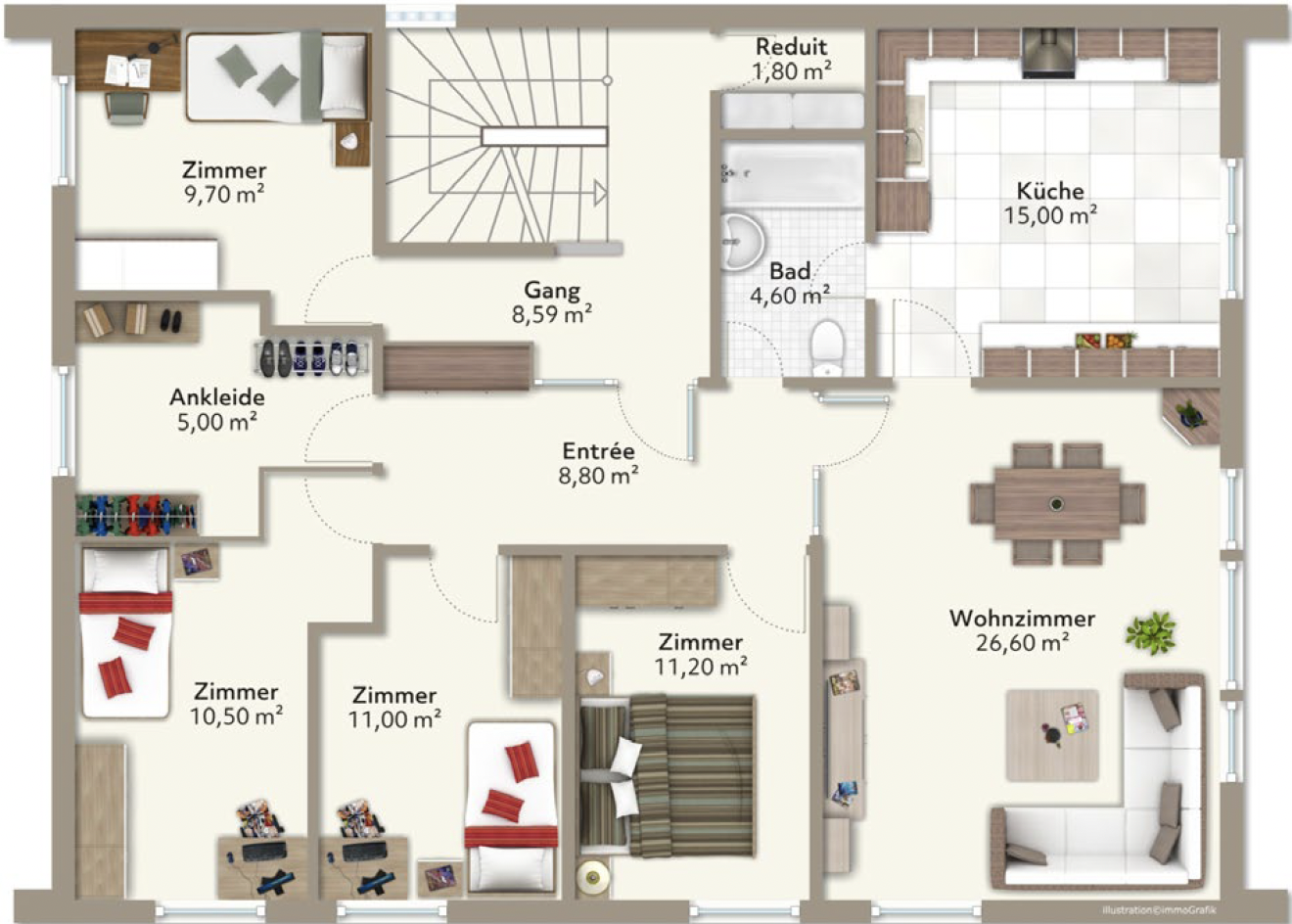 3 rooms apartment