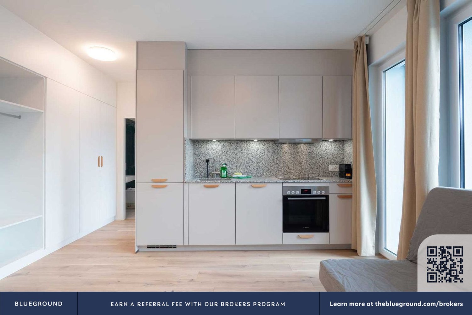2 rooms furnished flat