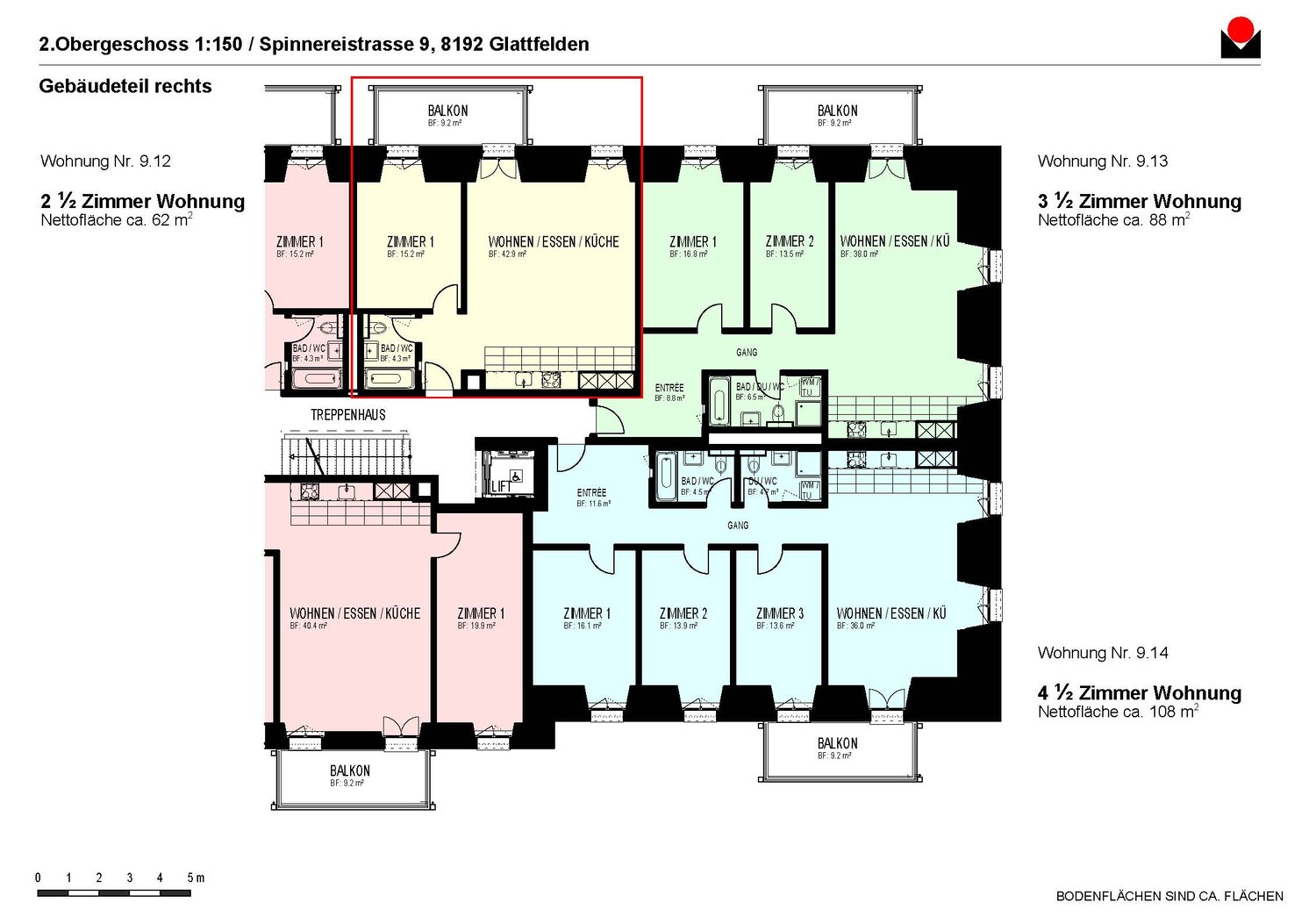 Appartement de 3 ½ pièces