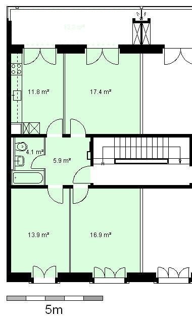 3 rooms apartment