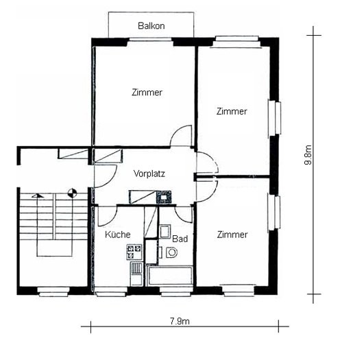2 rooms apartment