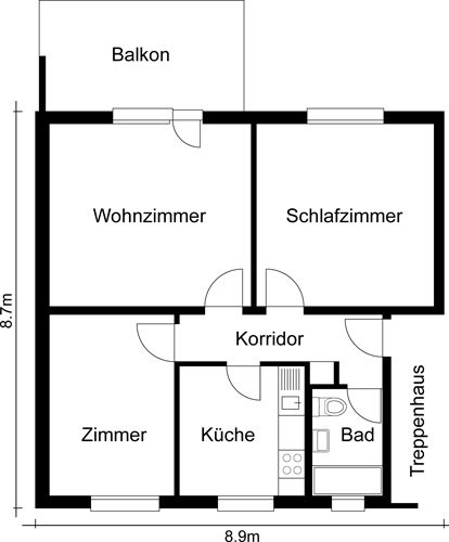 3 rooms apartment, photo 7 of 7