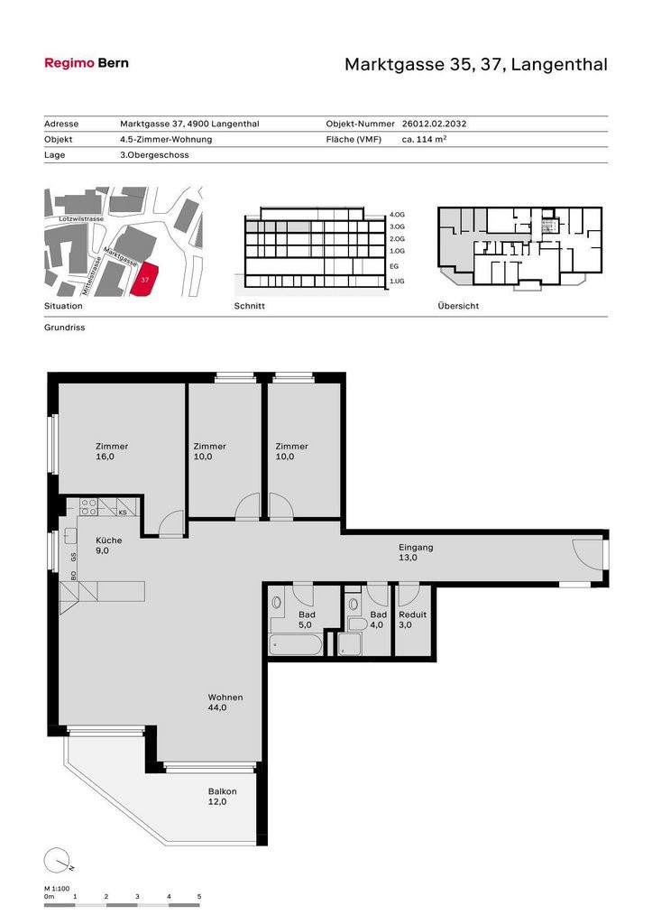4 ½ pièces appartement