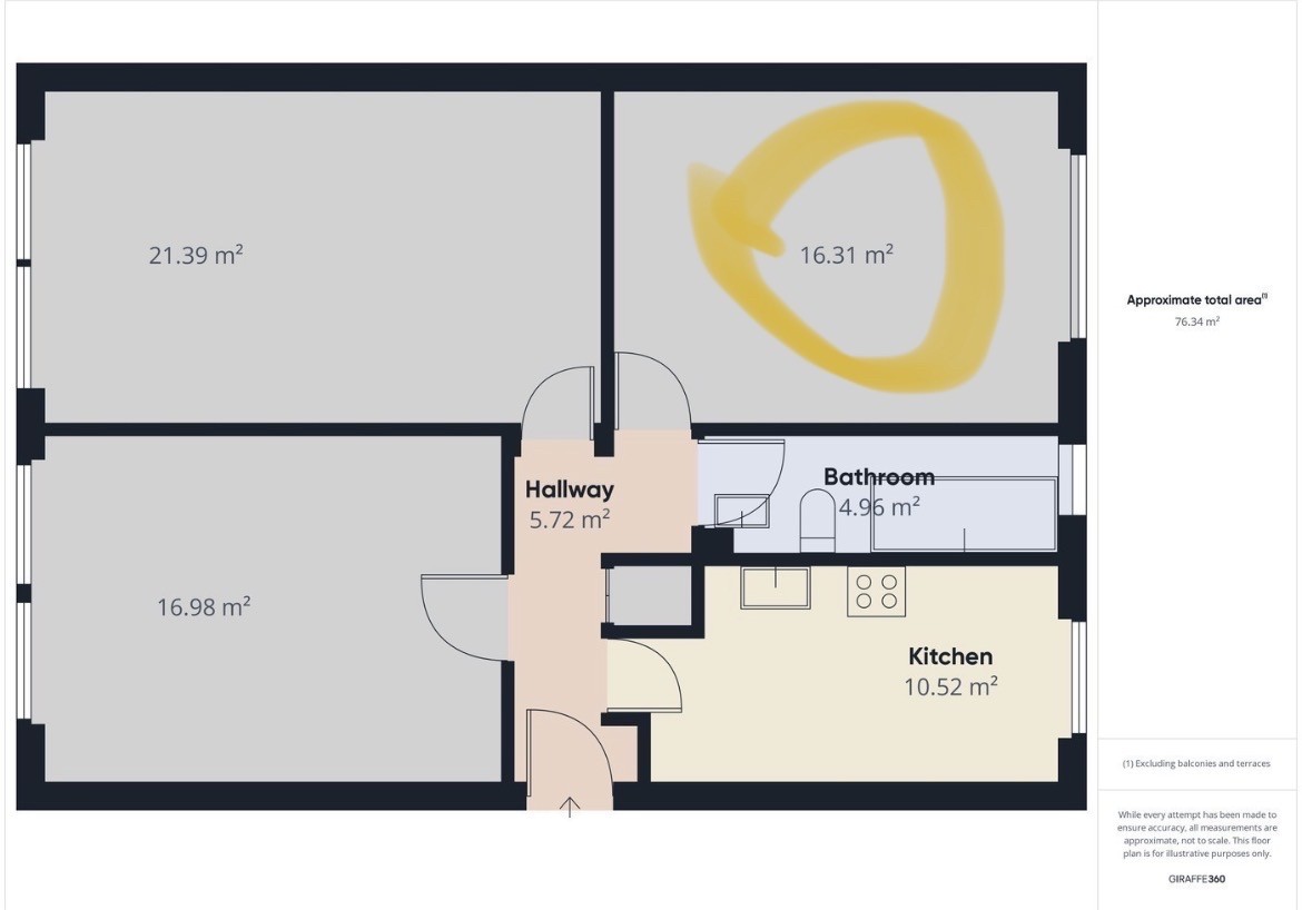 Room in a shared flat, photo 5 of 5