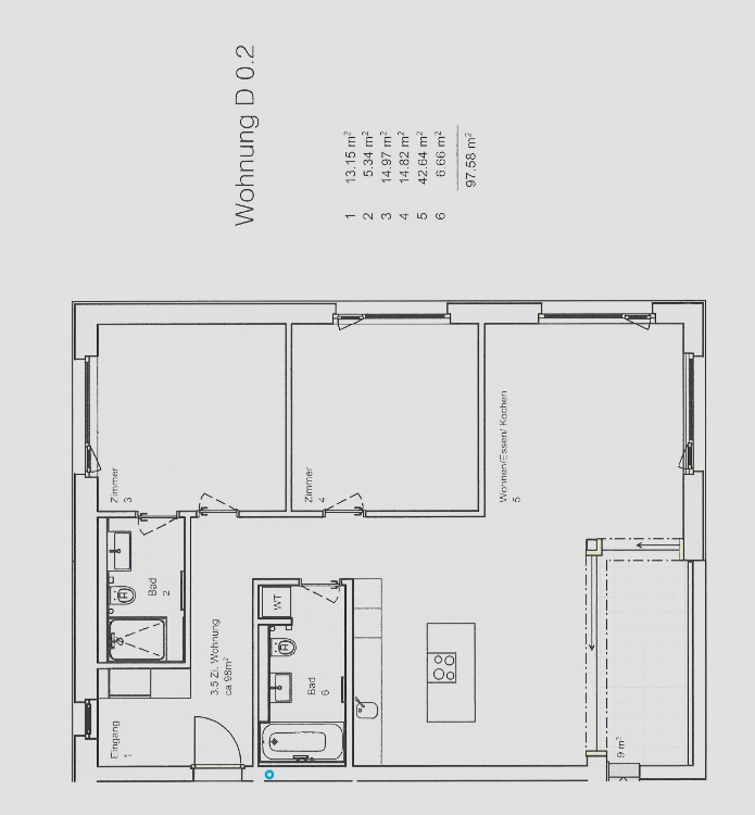 Appartement de 3 ½ pièces