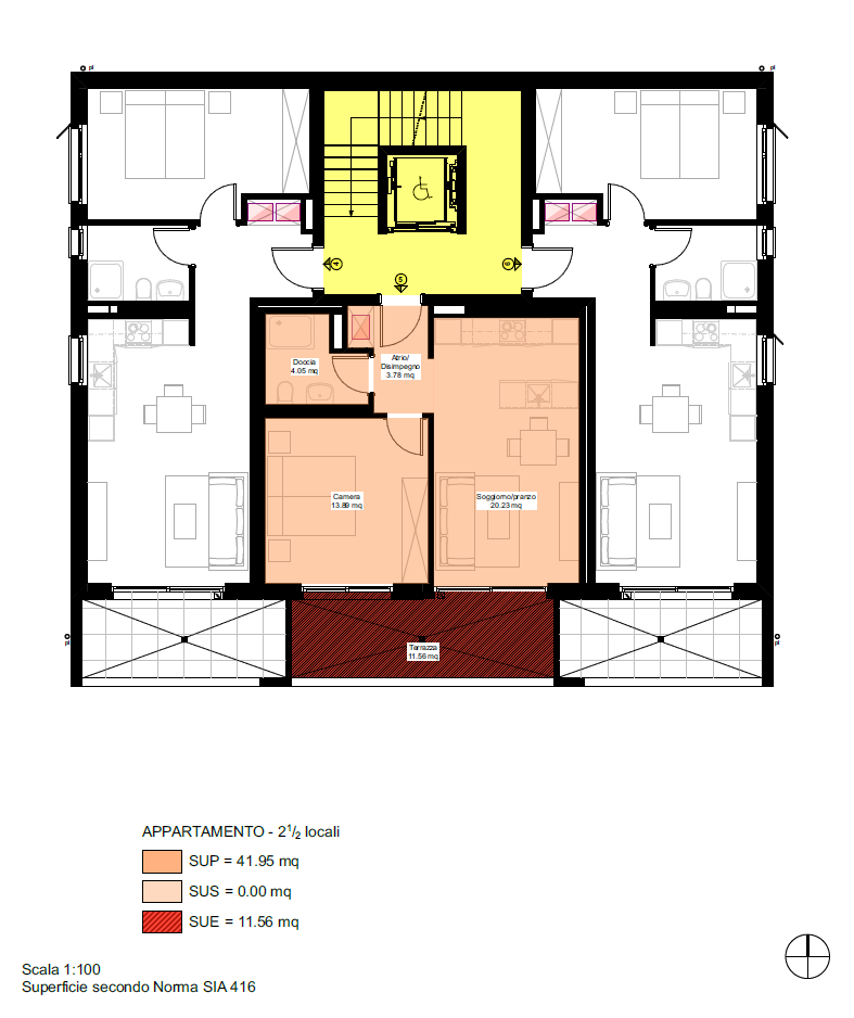 2 ½ rooms apartment