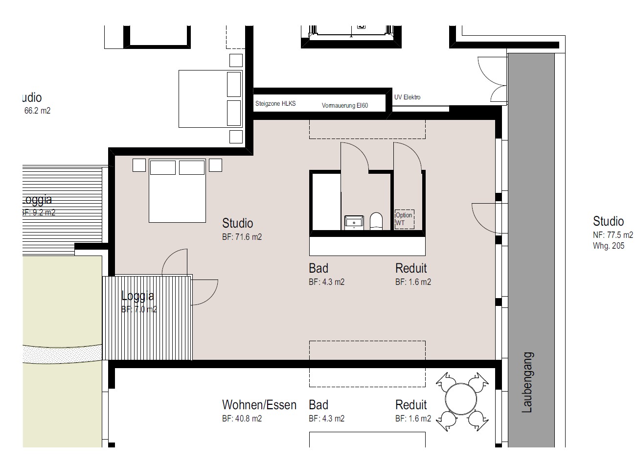 Appartement de 1 ½ pièce