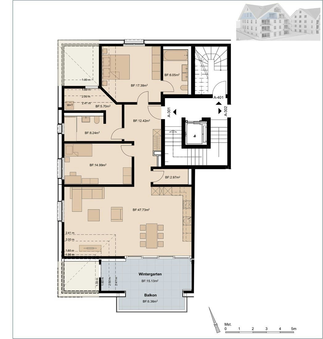 Appartamento di 3 ½ locali