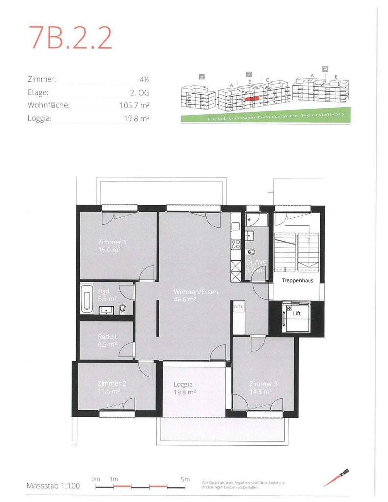 2 ½ rooms apartment