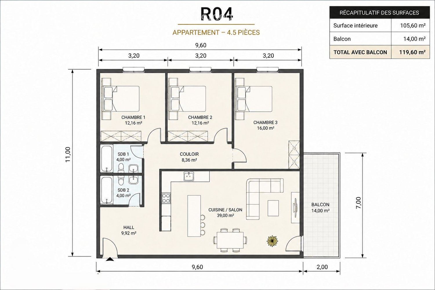 4 ½ rooms apartment, photo 3 of 5