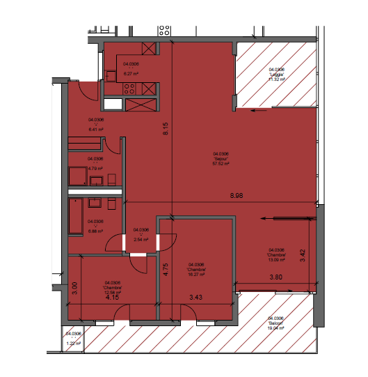 4 ½ rooms apartment