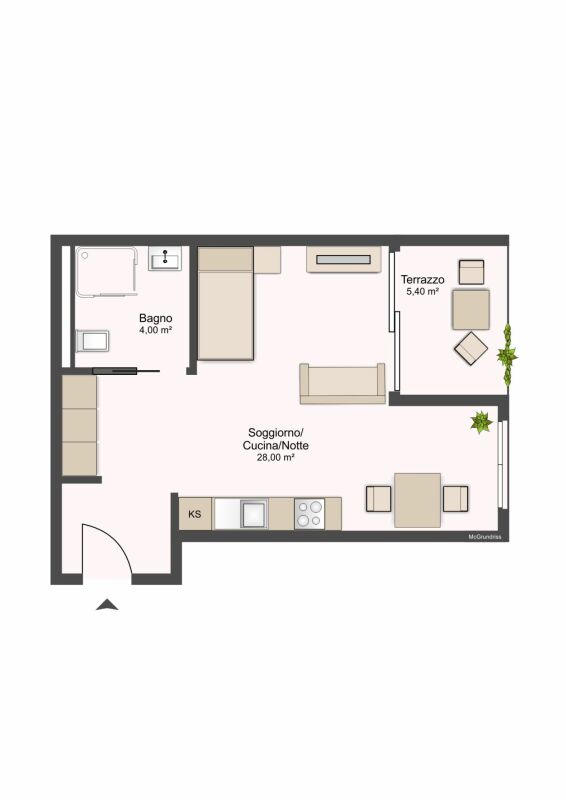1 ½ pièces appartement