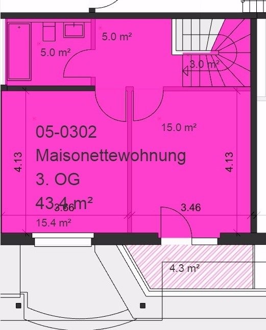 2 ½ rooms duplex