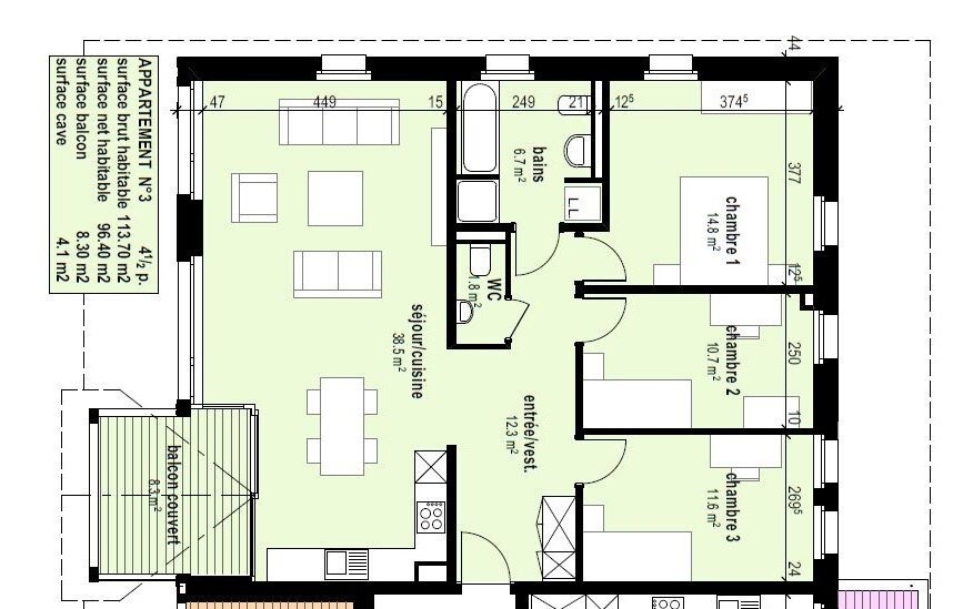 4 ½ Zimmer Wohnung, Foto 2 von 8