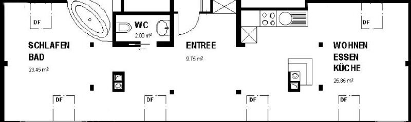 2 ½ rooms apartment
