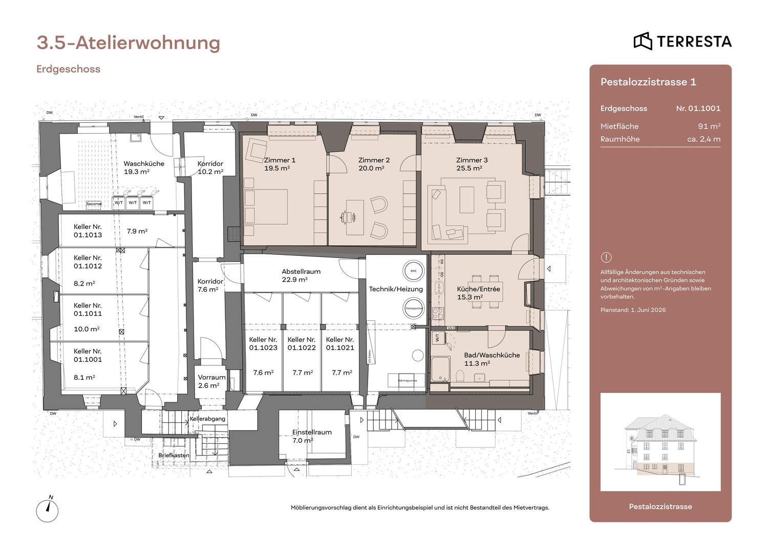2 ½ rooms apartment