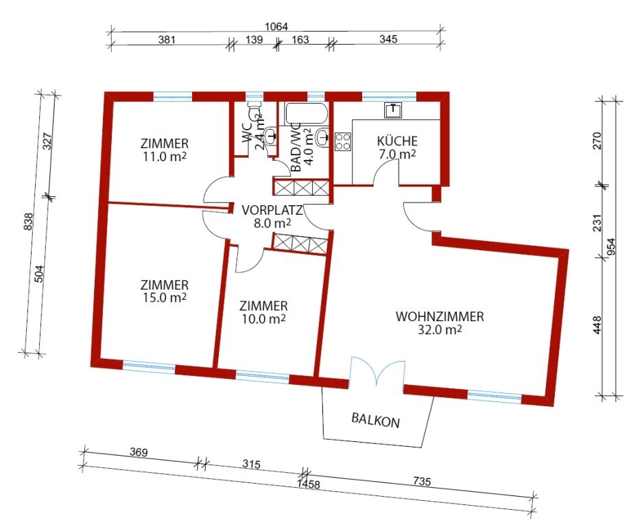 4 ½ rooms apartment
