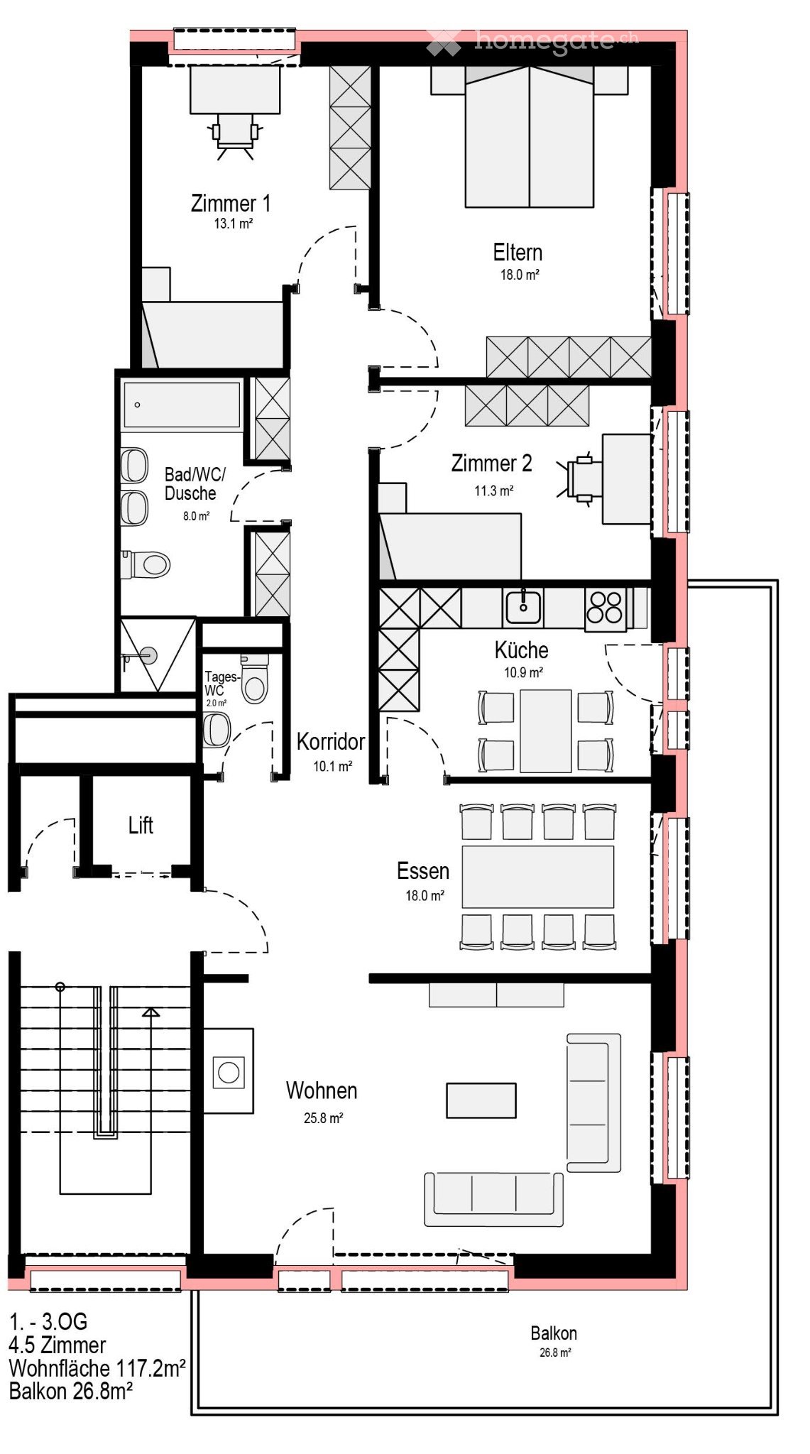 Appartement de 4 ½ pièces