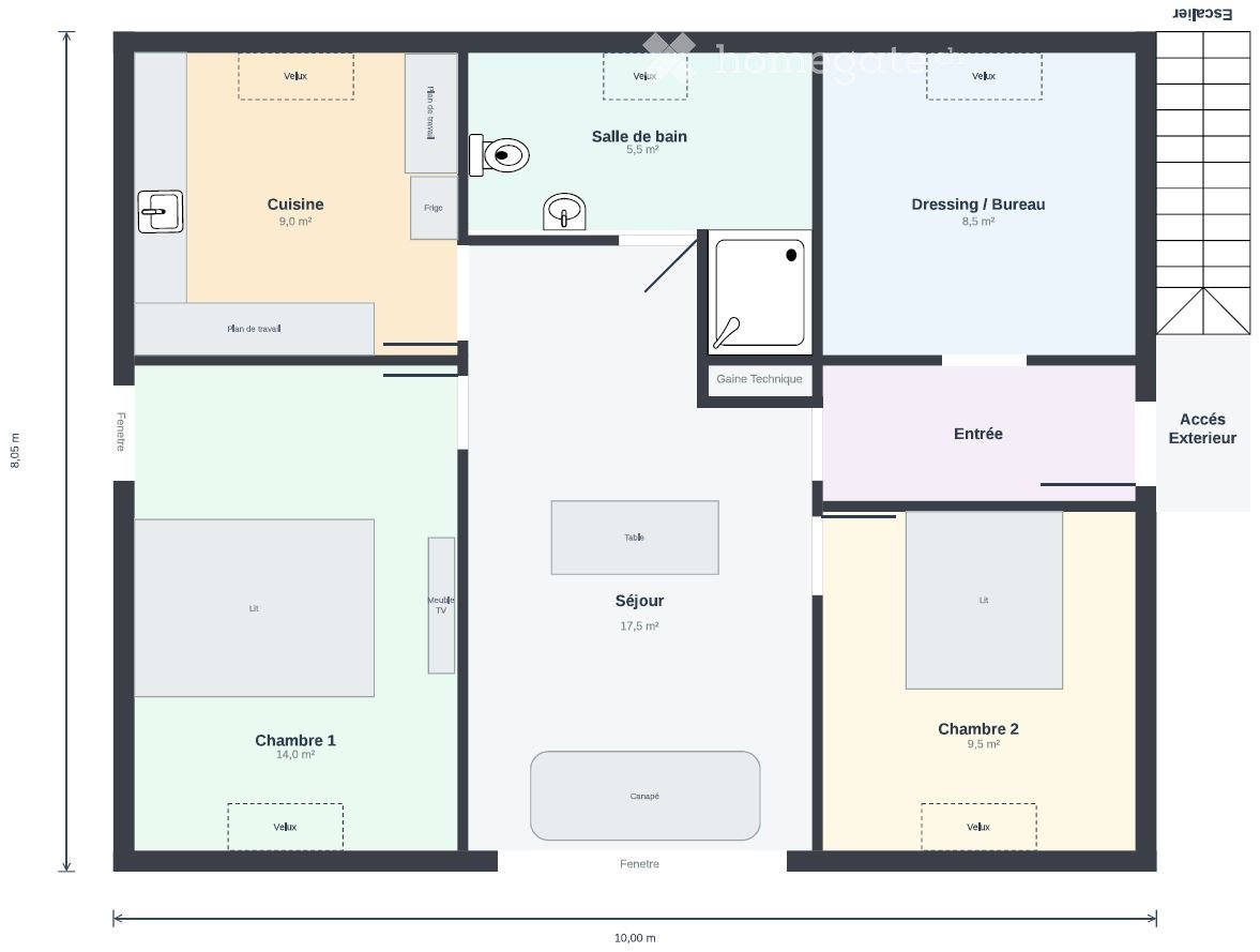 2 ½ rooms apartment