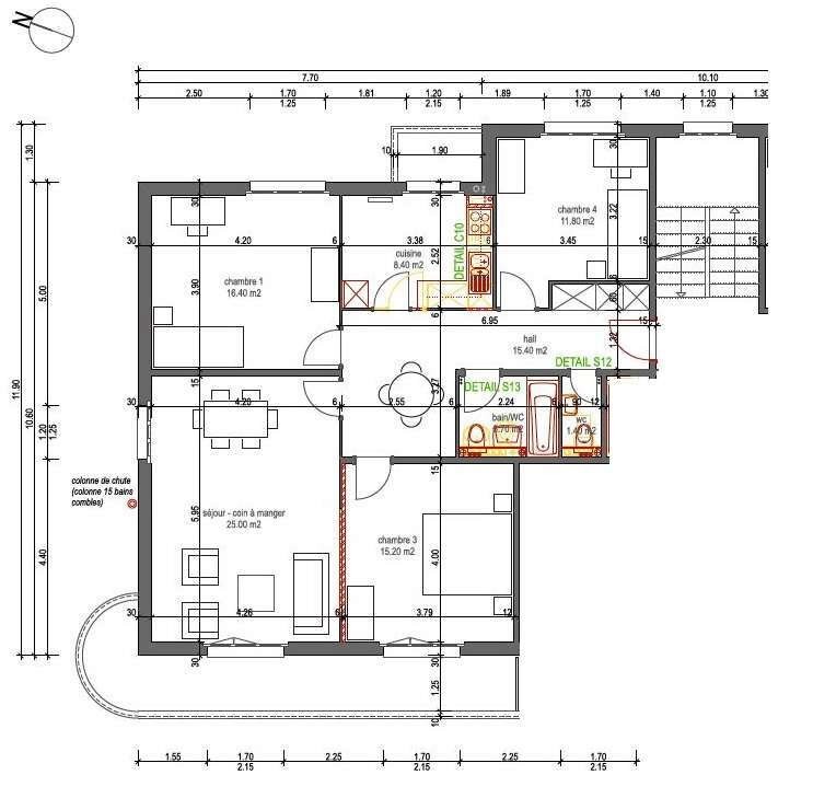 4 rooms apartment