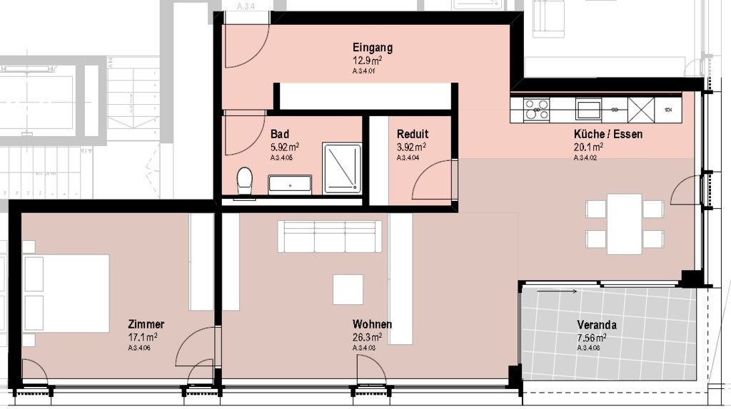 2 ½ rooms apartment