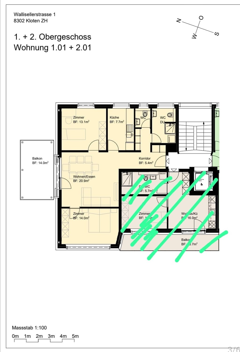 Appartamento di 3 ½ locali