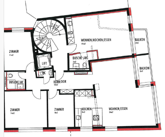4 rooms apartment
