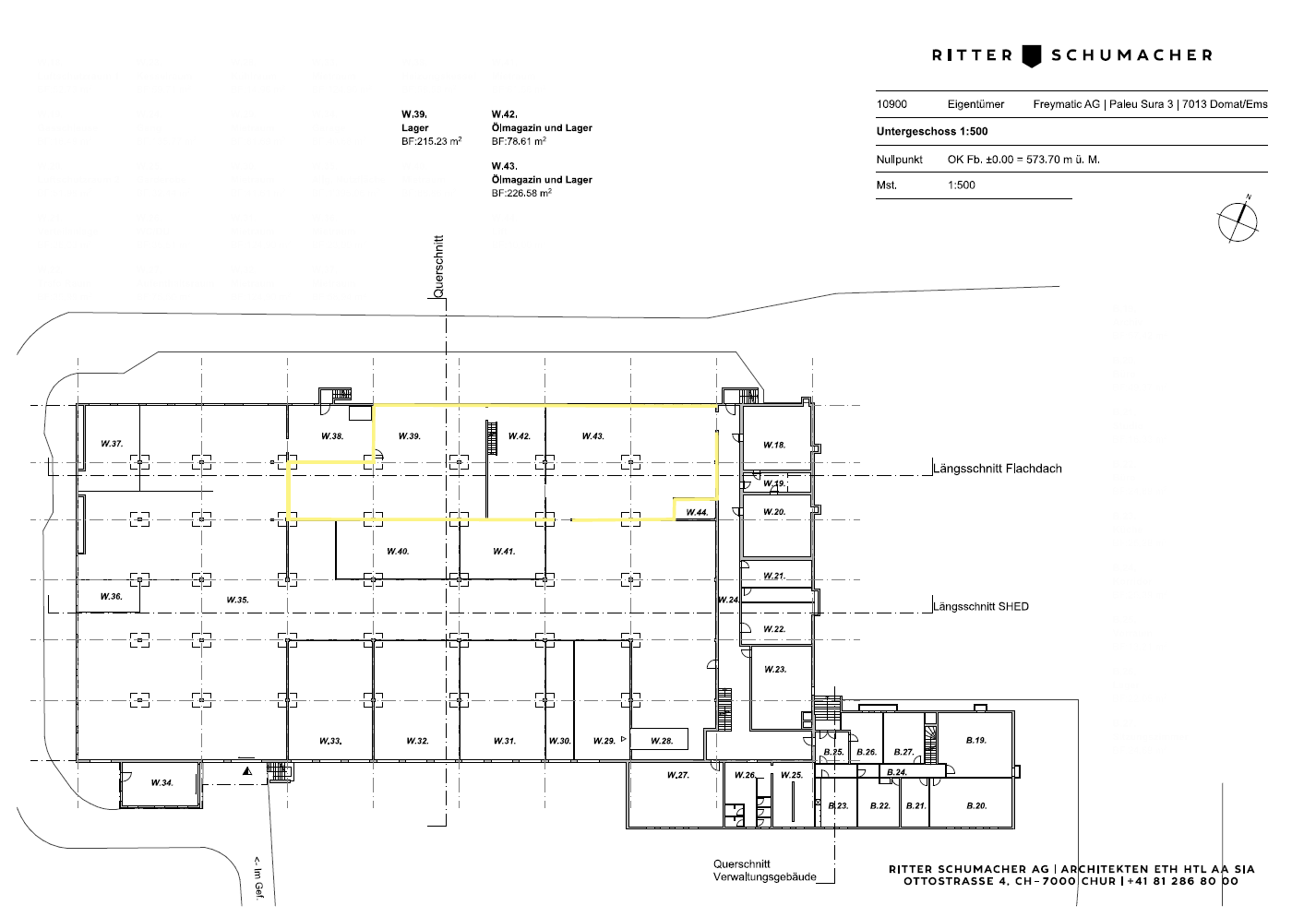 520m² storage room