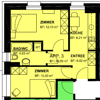 2 ½ rooms apartment, photo 2 of 2