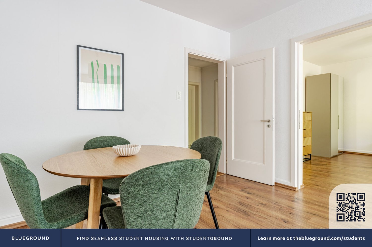 3 rooms furnished flat