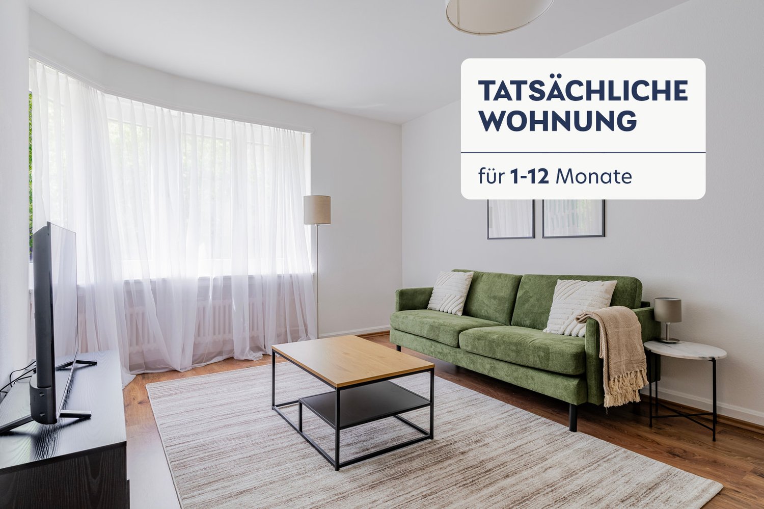 3 rooms furnished flat