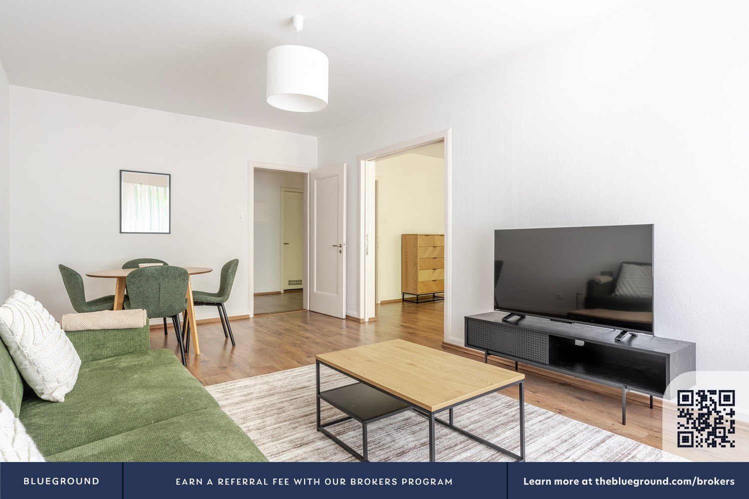 3 rooms furnished flat