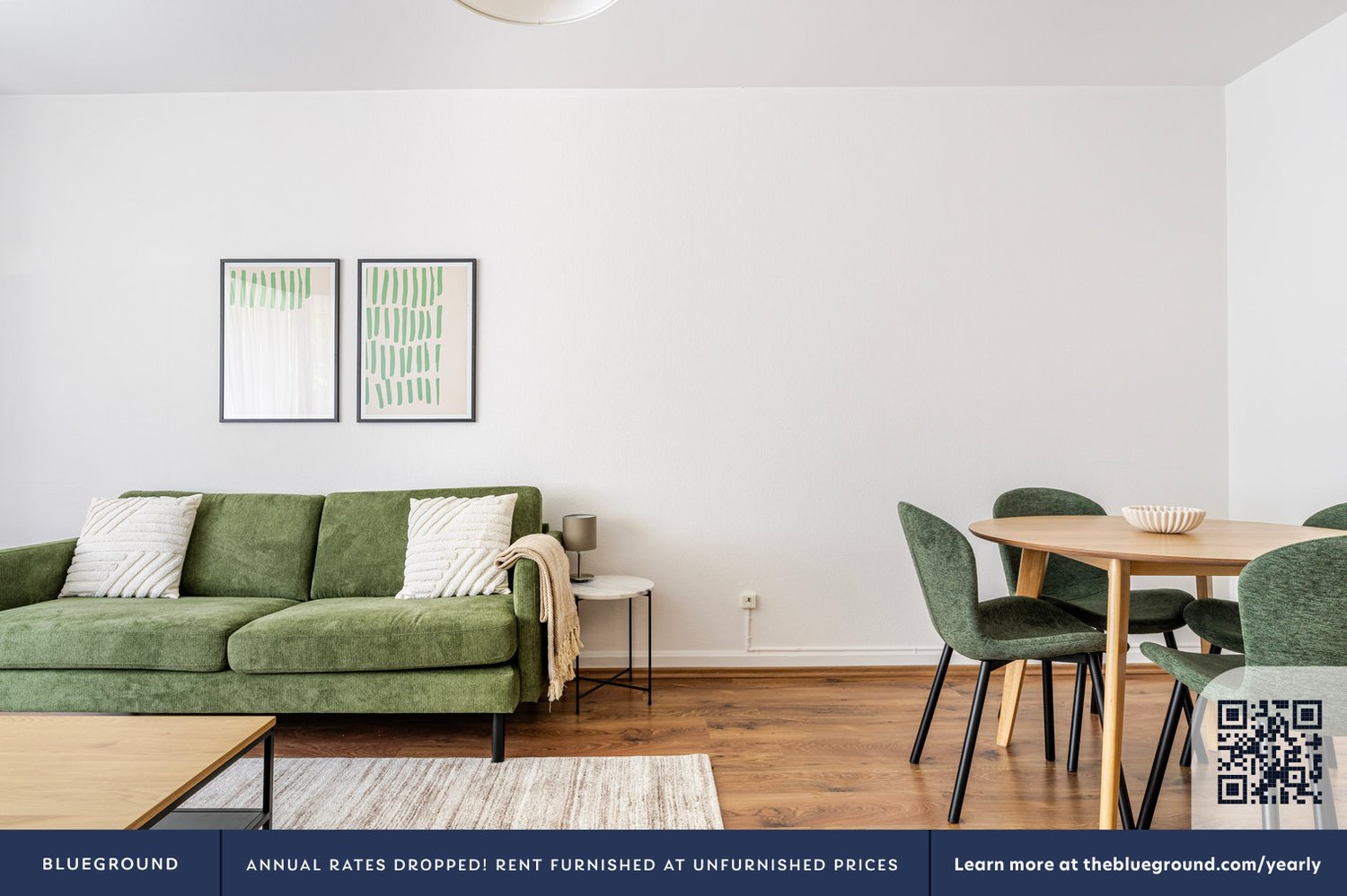 3 rooms furnished flat